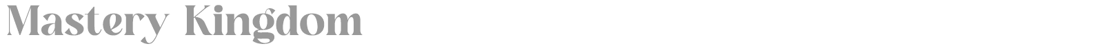 Mastery Kingdom font preview